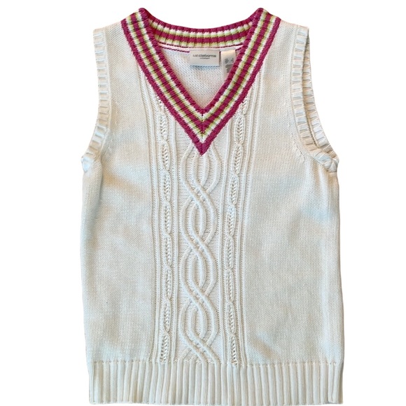 Liz Claiborne white sleeveless V-neck sweater - Picture 7 of 9